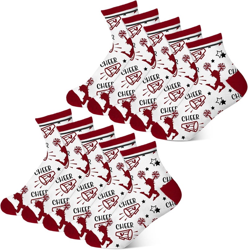 Maiteenly 24 Pairs Ankle Cheer Socks Cheerleading Team Cheerleader Socks for Women Girls Cheer Accessories Gifts - Image 1